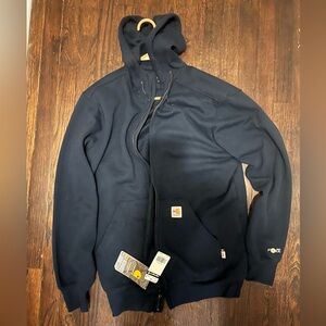 Carhartt NWT Dark Navy Full Zip Hoodie Medium